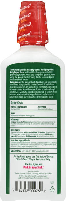 The Natural Dentist Healthy Gums Rinse Peppermint Twist 16.9oz