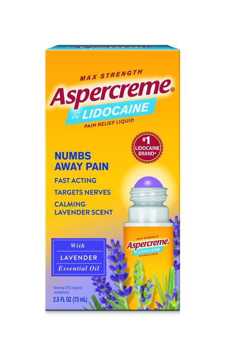 Aspercreme with 4% Lidocaine Lavender Liquid Roll-on 2.5oz