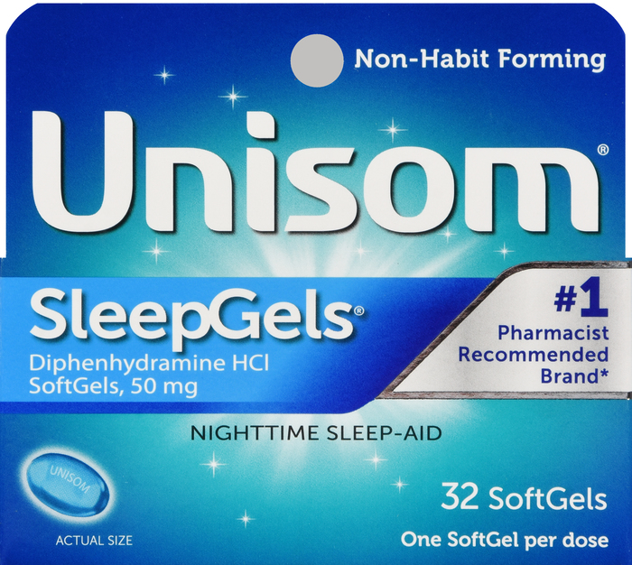 Unisom SleepGels Diphenhydramine HCI SoftGels 32ct