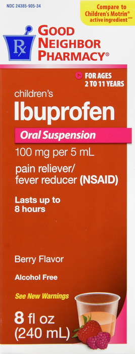 Good Neighbor Pharmacy Children's Ibuprofen 100mg Berry Liquid 8oz