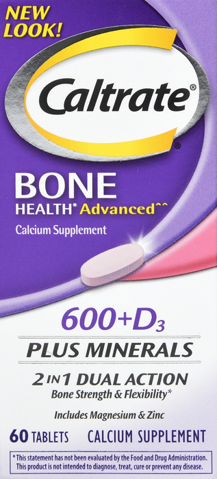 Caltrate 600+D Plus Minerals Calcium Supplement Tablets 60ct