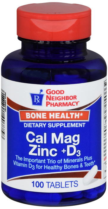 Good Neighbor Pharmacy Calcium Mag Zinc+D3 Tablets 100ct