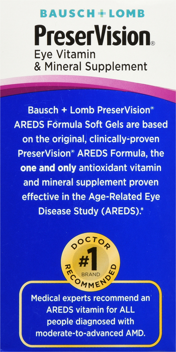 Bausch + Lomb PreserVision AREDS Softgels 120ct