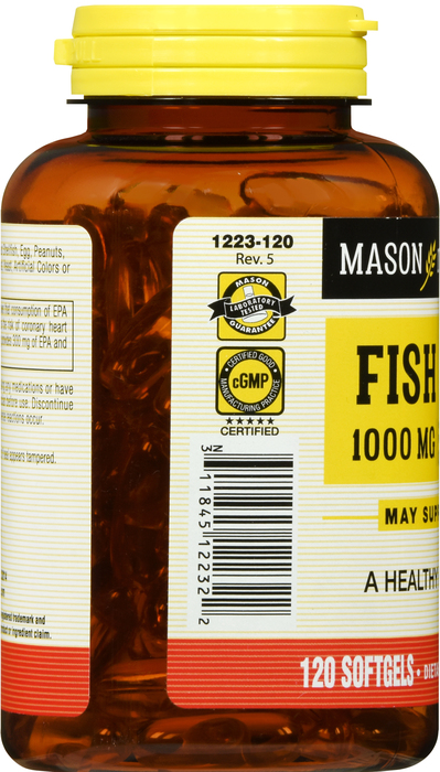 OMEGA3 FISH OIL 1000MG SFTGL 120CT MASON