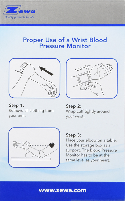 Zewa Blood Pressure Monitor Digital Premier Wrist