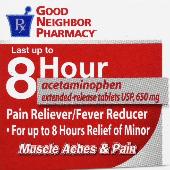 Good Neighbor Pharmacy 8 Hour Pain Reliever Acetaminophen 650mg Caplets 50ct