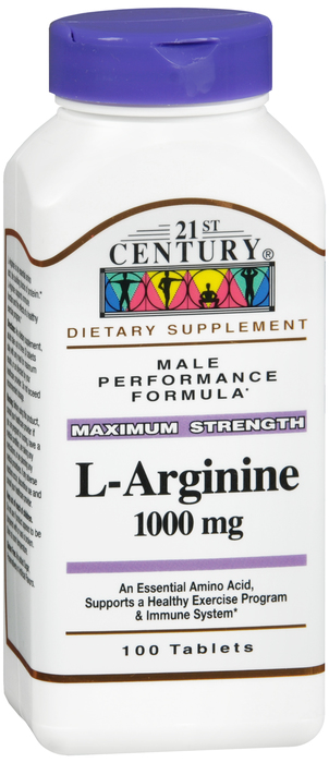 21st Century L-Arginine 1000mg Maximum Strength Tablets 100ct