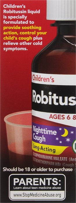 Children's Robitussin DM Nighttime Cough Fruit Punch Liquid 4oz