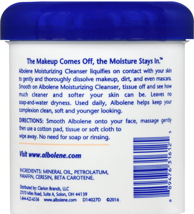 Albolene Moisturizing Cleanser Paraben and Preservative Free 12oz