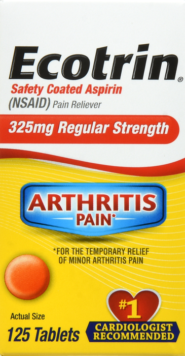 Ecotrin Arthritis Pain Regular Strength Aspirin, 325mg Tablets 125ct