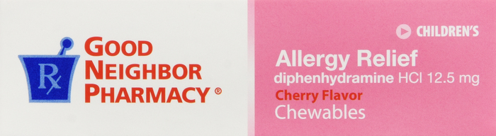 Good Neighbor Pharmacy Children's Allergy Relief 12.5mg Cherry Flavor Chewable Tablets 20ct