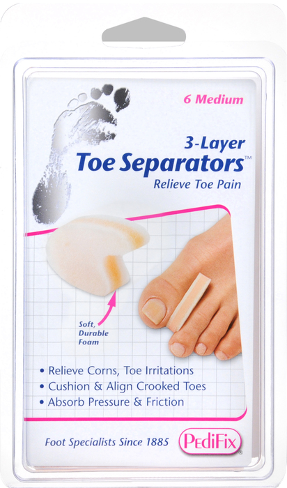 PEDIFIX TOE SEPARATORS 3 LAYER M 6CT DS