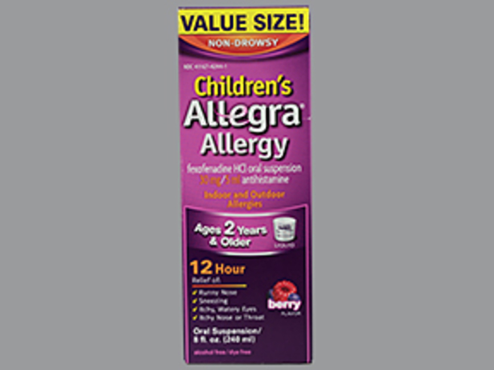 Children’s Allegra 12HR Allergy 30mg Liquid Berry 8oz