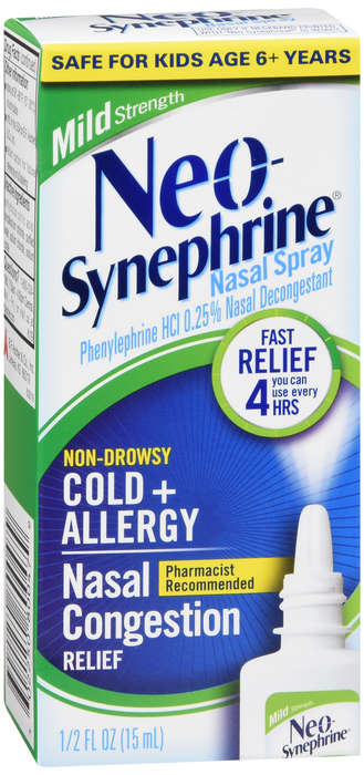 NEO-SYNEPHRINE COLD & SINUS MLD/ST 0.5OZ