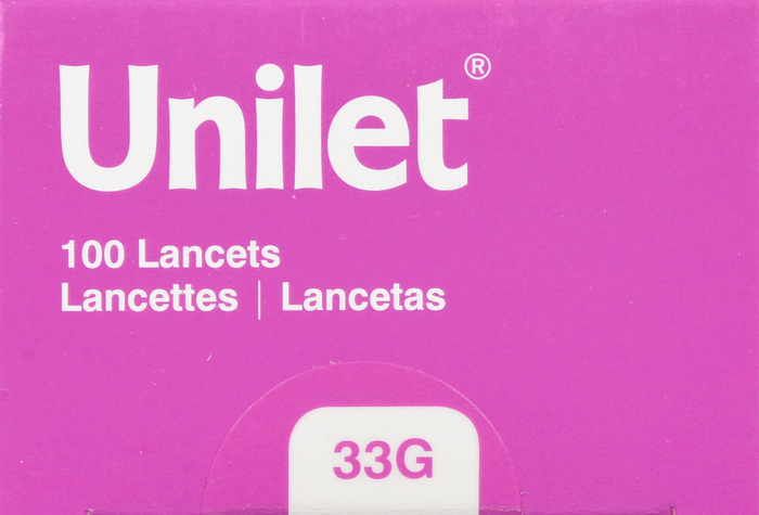 Unilet Lancets Micro Thin 33 G 100ct