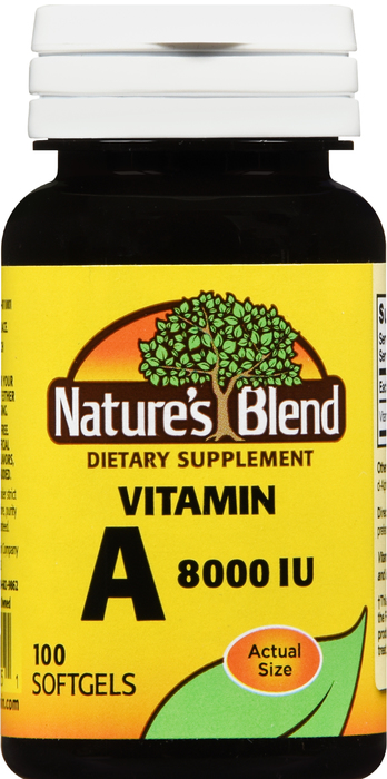 NATURES BLEND VITAMIN A 8000IU SOFTGEL 100CT