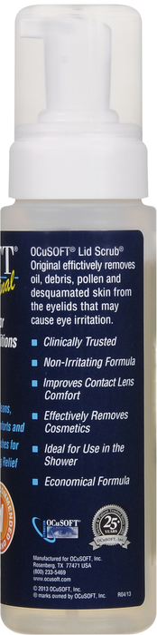 OCUSOFT EYE LID SCRUB ORIGINL FOAM 7.2OZ