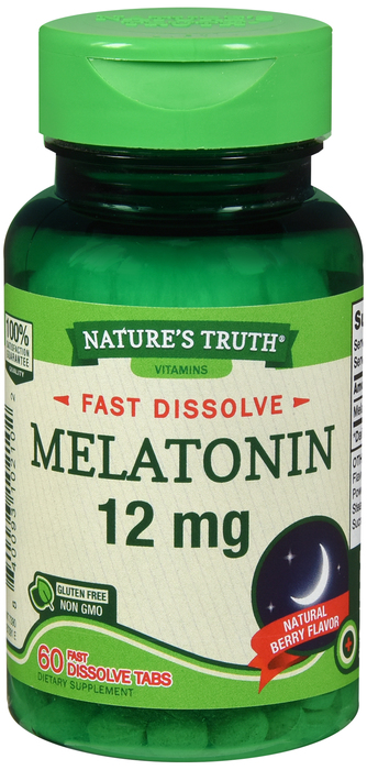 MELATONIN 12MG FD TAB 60CT NAT TRUTH