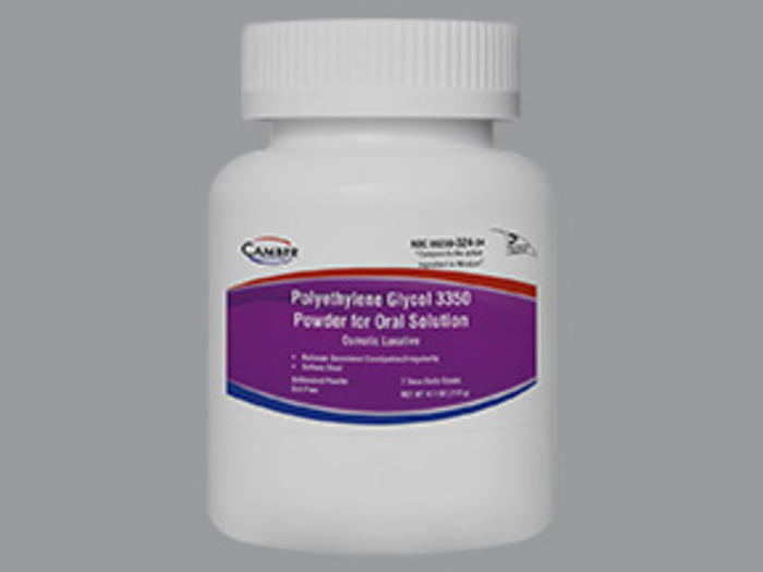 POLYETHYLENE GLYCOL 3350 17GM PWD 119 GM