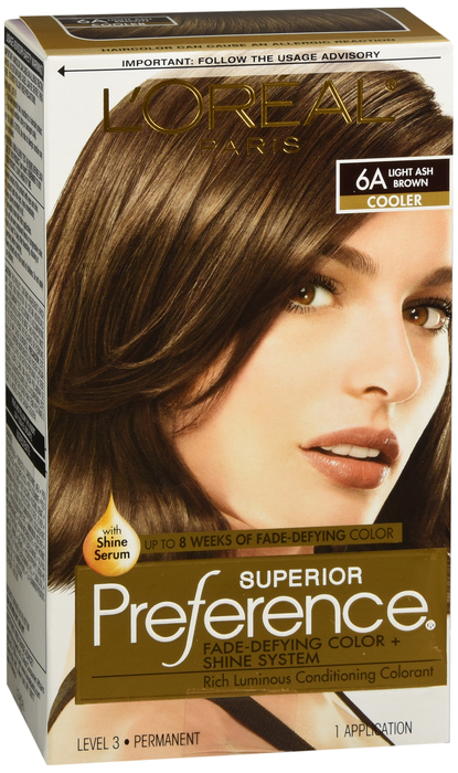 L'Oreal Paris Superior Preference Light Ash Brown Permanent Hair Color 1ct