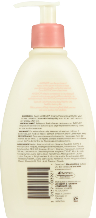 AVEENO ACTIVE NATURALS CREAMY MOISTURIZING OIL 12OZ