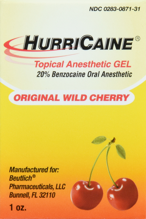 HURRICAINE 20% GEL JAR CHERRY 1OZ