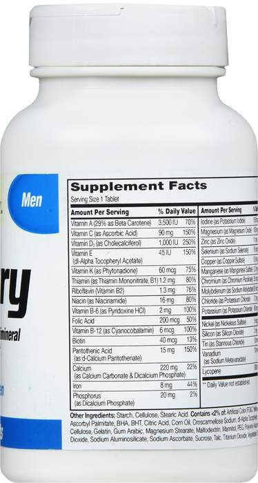 21st Century Sentry Men Multivitamin Multimineral Tablets 120ct