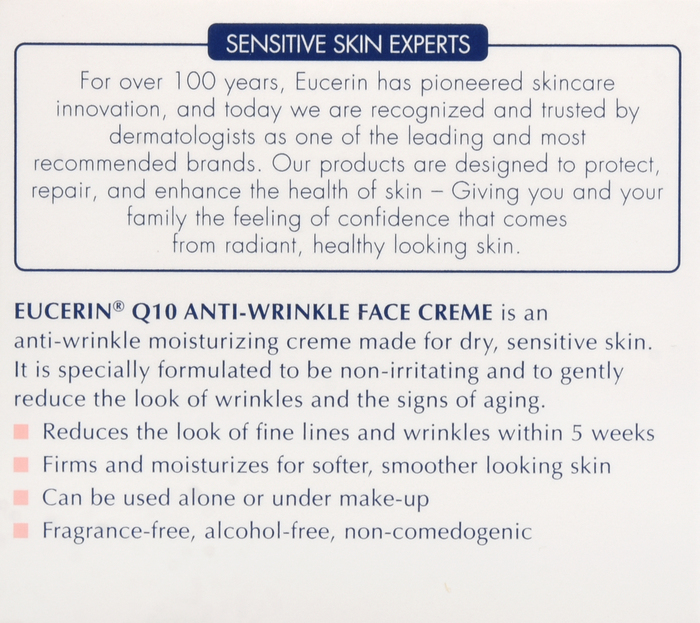 Eucerin Q10 Anti-Wrinkle Face Creme 7oz