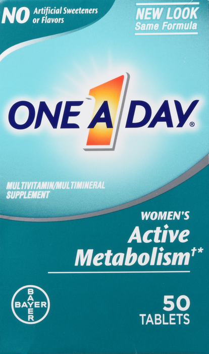 ONE-A-DAY WOMEN ACTV METABOLSM TAB 50CT