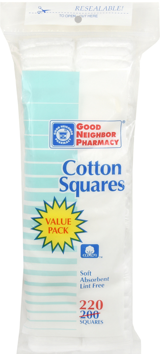 Good Neighbor Pharmacy Cotton Squares 220ct