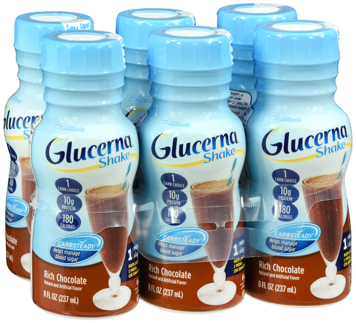 GLUCERNA SHAKE LIQ CHOCOLATE 6X8OZ