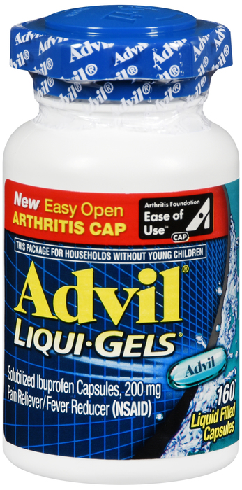 Advil Easy Open Ibuprofen Pain Reliever/Fever Reducer Liqui-Gels 160ct