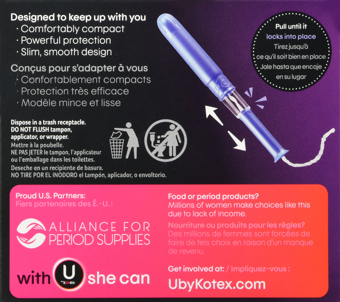 U by Kotex Click Compact Super Absorbency Unscented Tampons 16ct