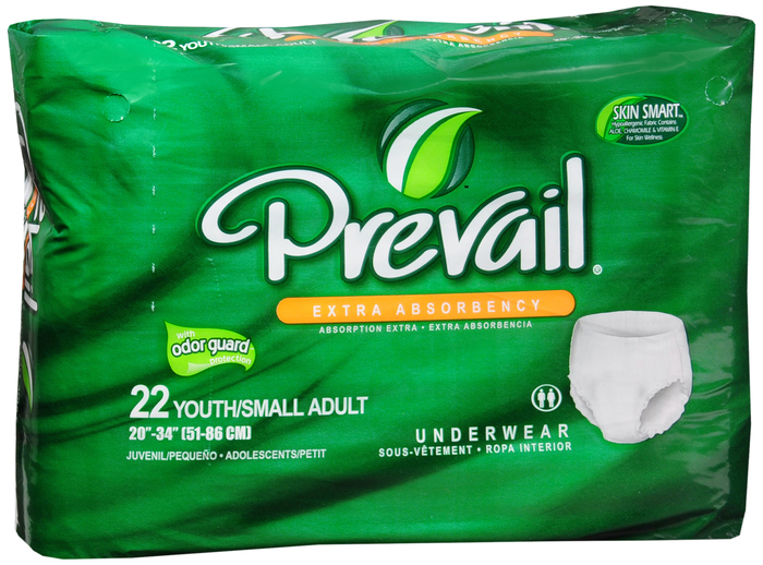 UNDERWEAR PREVAIL PROTECTIVE YOUTH SMALL U/G 4X22