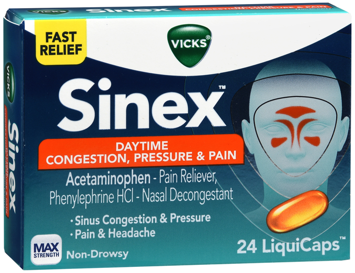 SINEX DAYTIME MAX CNG/PRSR/PAIN LCP 24CT