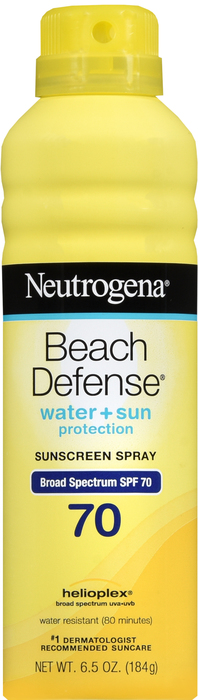 Neutrogena Beach Defense SPF 70 Sunscreen Spray 6.5oz