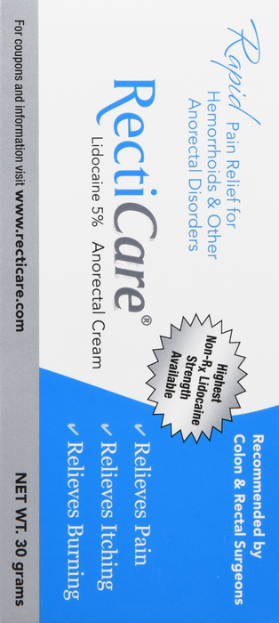 RECTICARE 5% ANORECTAL CRM 30 GM