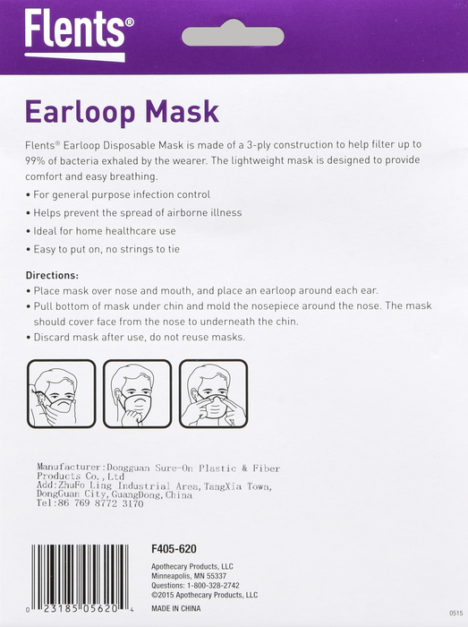 Mask Ear Loop Flents 20ct Api