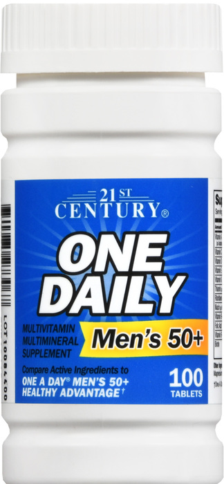 21st Century One Daily Men's 50+ Multivitamin Tablets 100ct