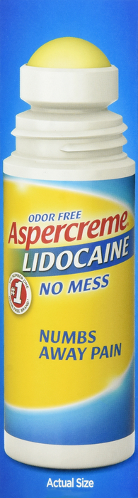 Aspercreme Lidocaine No-Mess Roll-On Pain Relief Liquid 2.5oz