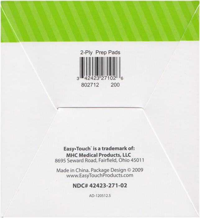 EASY TOUCH ALCOHOL PREP PAD 200CT