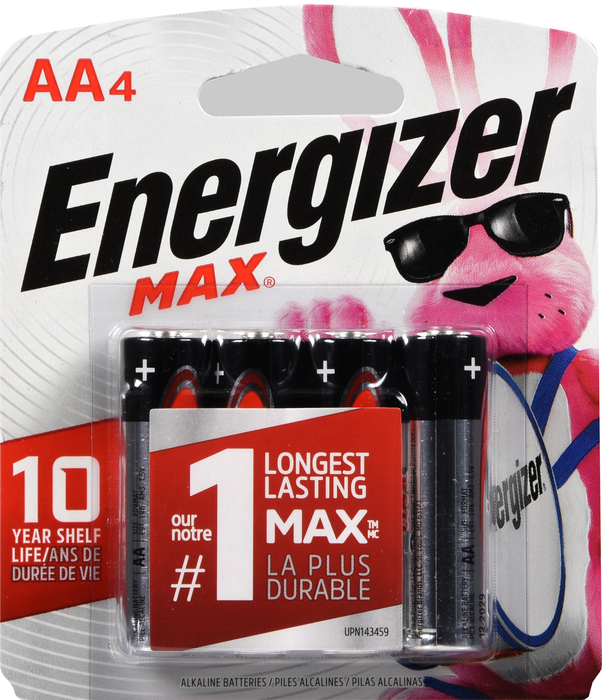 ENERGIZER MAX ALK AA E91BP4 4PK