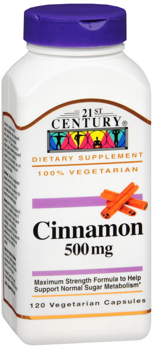 21st Century Cinnamon 500mg Capsules 120ct