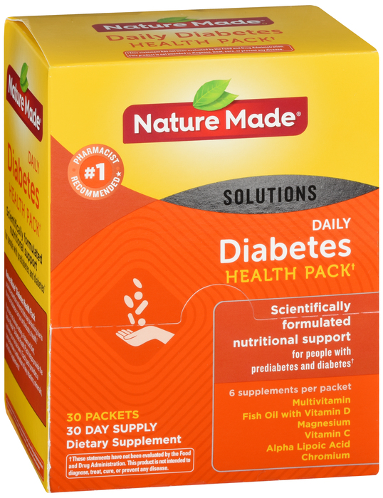 Nature Made Diabetes Sugar-Free Health Packets 30ct