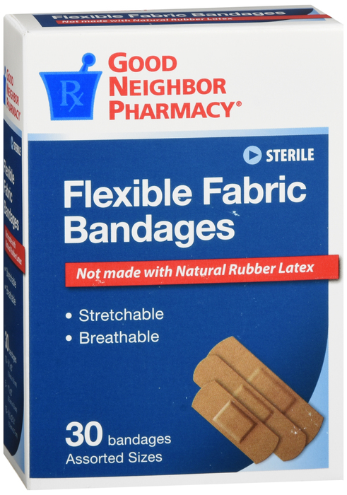 Good Neighbor Pharmacy Bandages Flexible Fabric Assorted 30ct