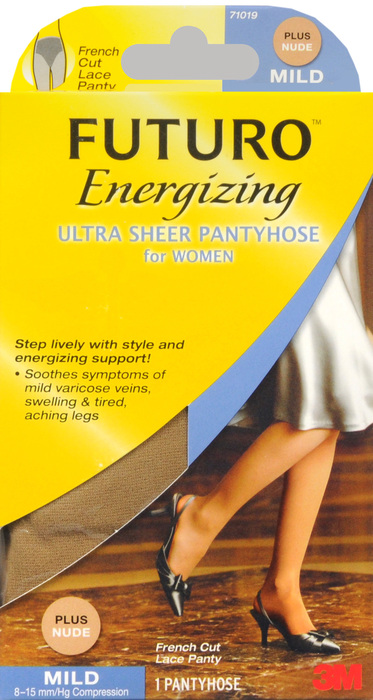 Futuro Energizing Ultra Sheer Pantyhose Nude Plus 1ct