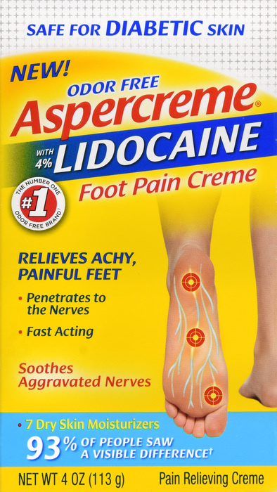 Aspercreme Lidocaine Diabetes Foot Cream 4oz