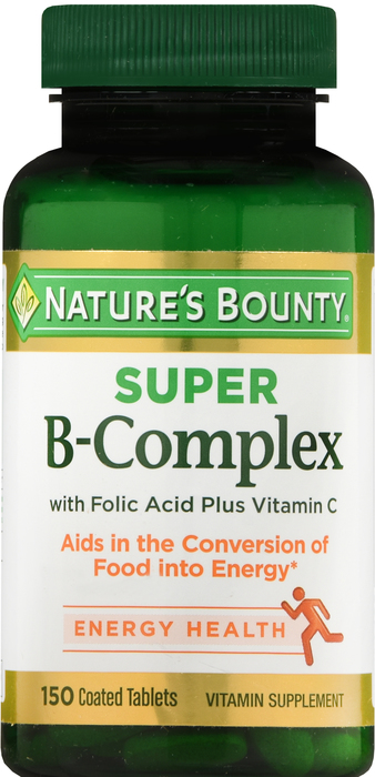 Nature's Bounty Super B Complex With C Tablets 150ct