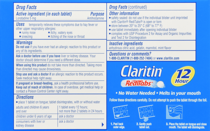 CLARITIN 5MG 12HR TABLET 30CT