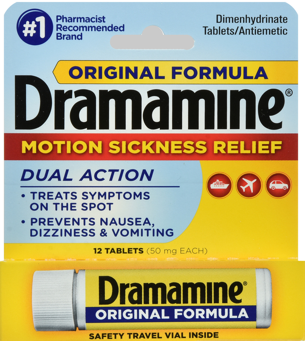 Dramamine 50mg Motion Sickness Relief Tablets 12ct